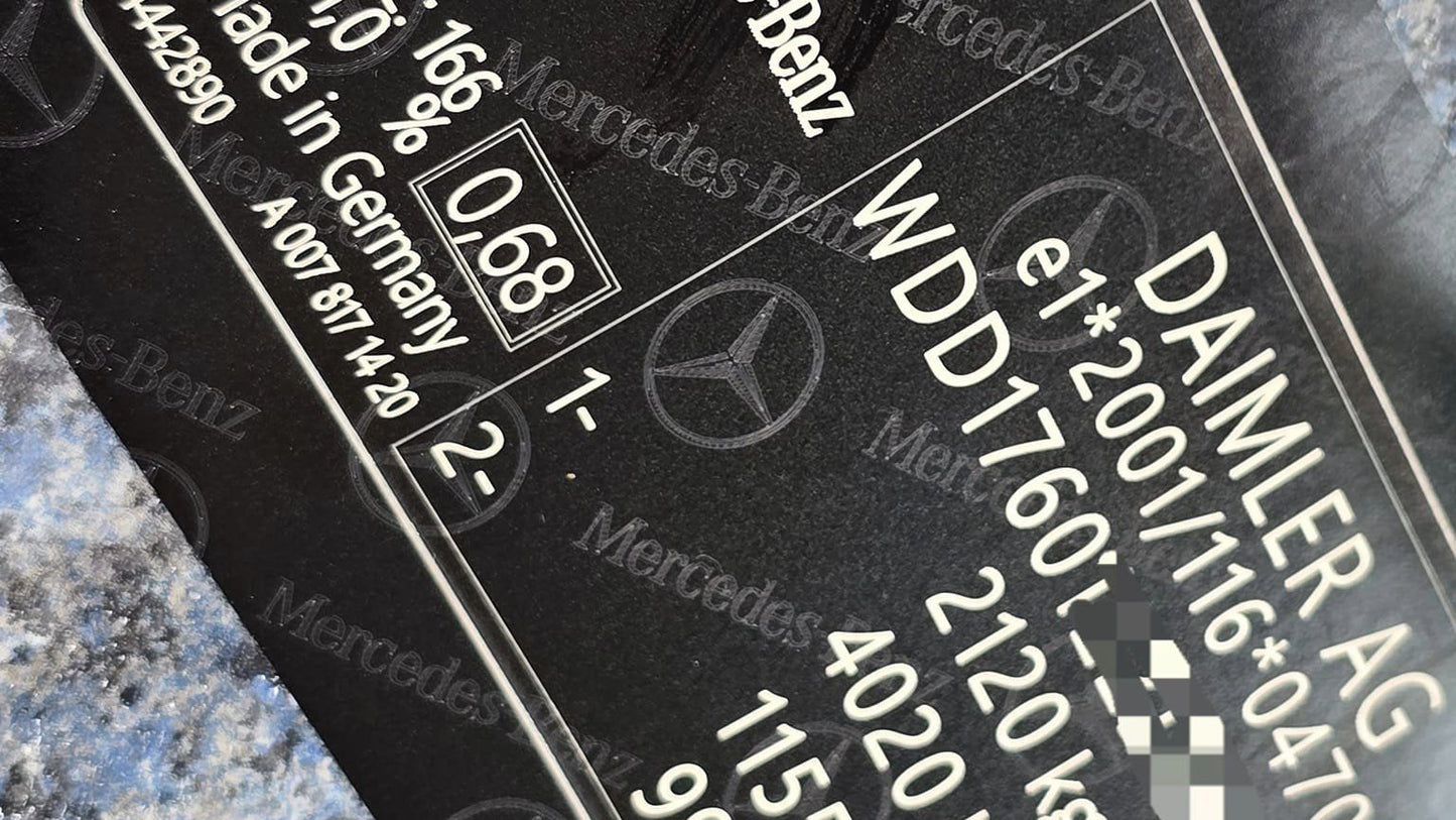 Kit complet d'autocollants VIN MERCEDES