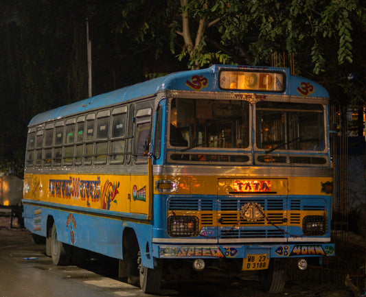 Plaque d'identification VIN sur un autobus de transport en commun