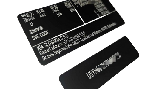 Autocollants et plaques VIN Kia SASIS UK