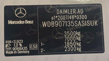 Kit complet d'autocollants VIN MERCEDES