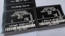 Nissan Navara Plaque constructeur autocollants et plaques SASIS UK