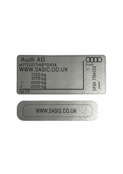 AUDI Complete Kit VIN stickers