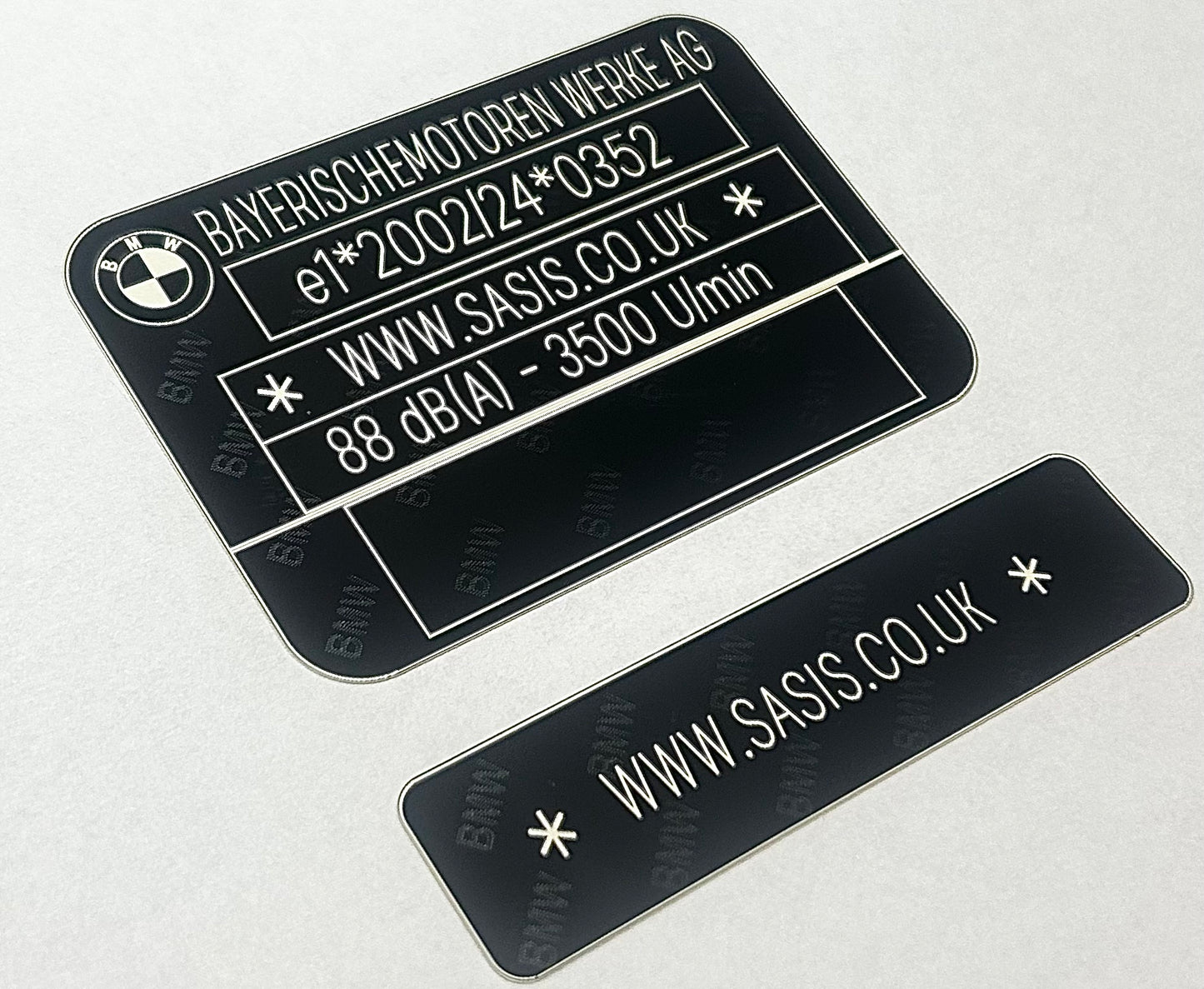 Autocollant VIN pour moto BMW Sasis
