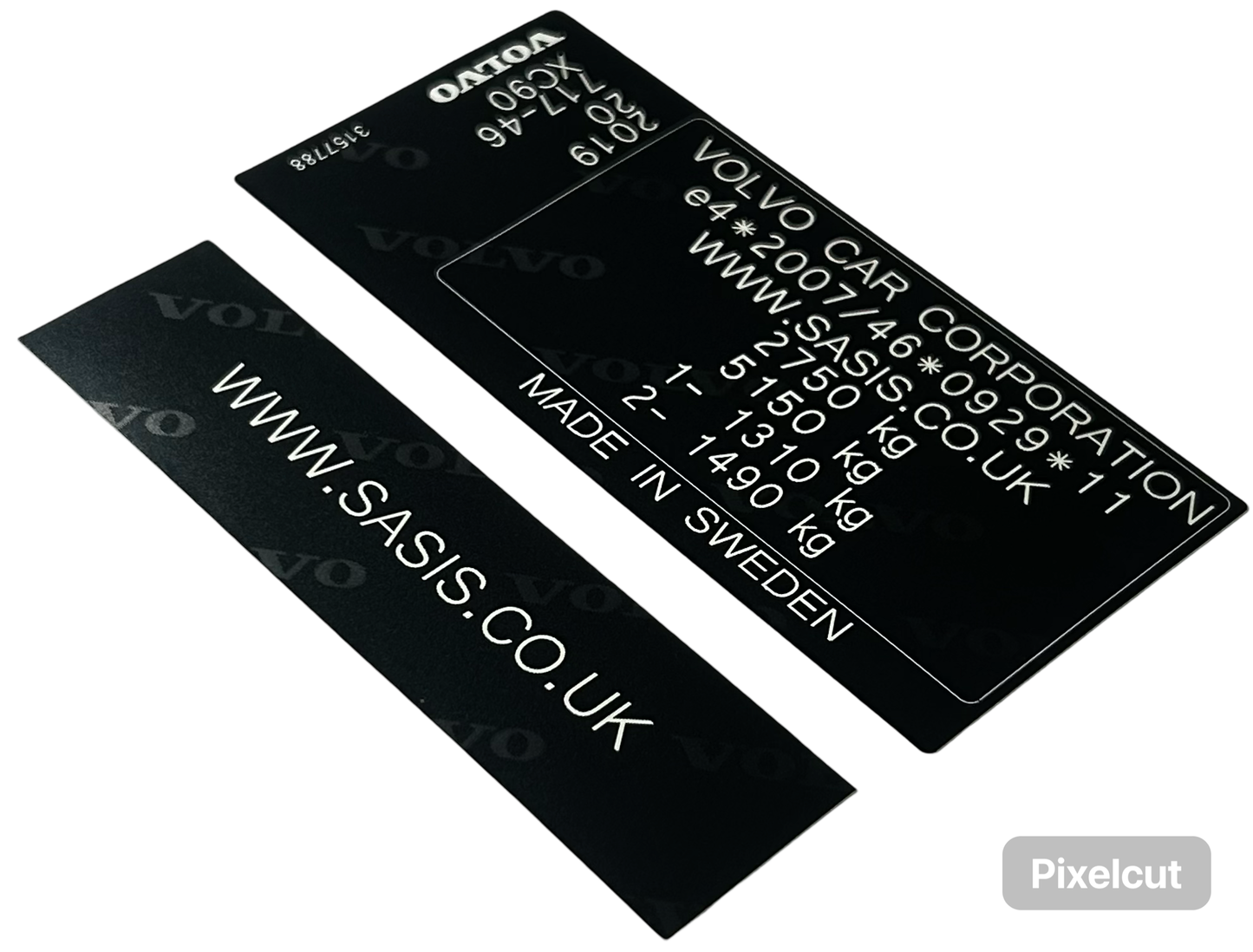 Autocollants et plaques VIN Volvo SASIS UK