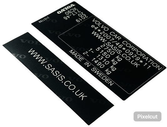 Autocollants et plaques VIN Volvo SASIS UK