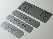 Kit complet d'autocollants VIN AUDI